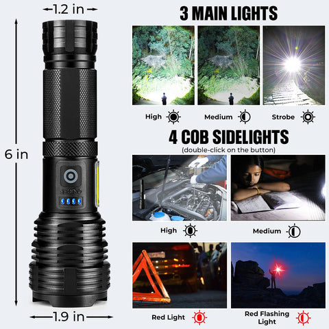 BERCOL adjustable focus image showing wide and narrow beam for area or distance