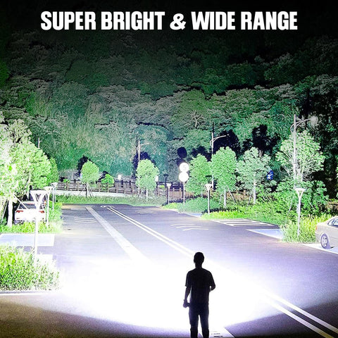 BERCOL flashlight with battery pack highlighting long-lasting power for outdoors