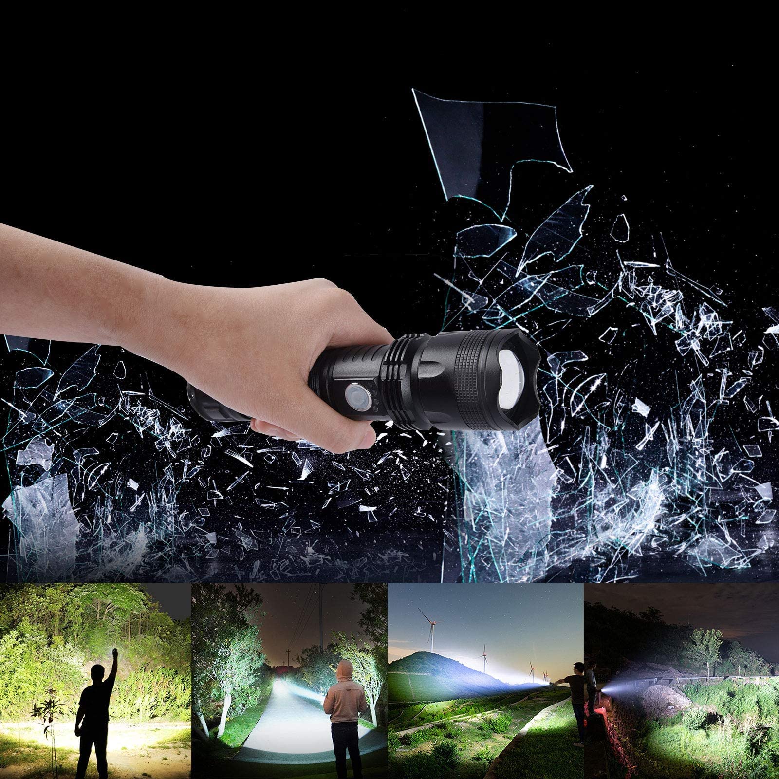 BERCOL flashlight with strobe and SOS modes for safety signaling.
