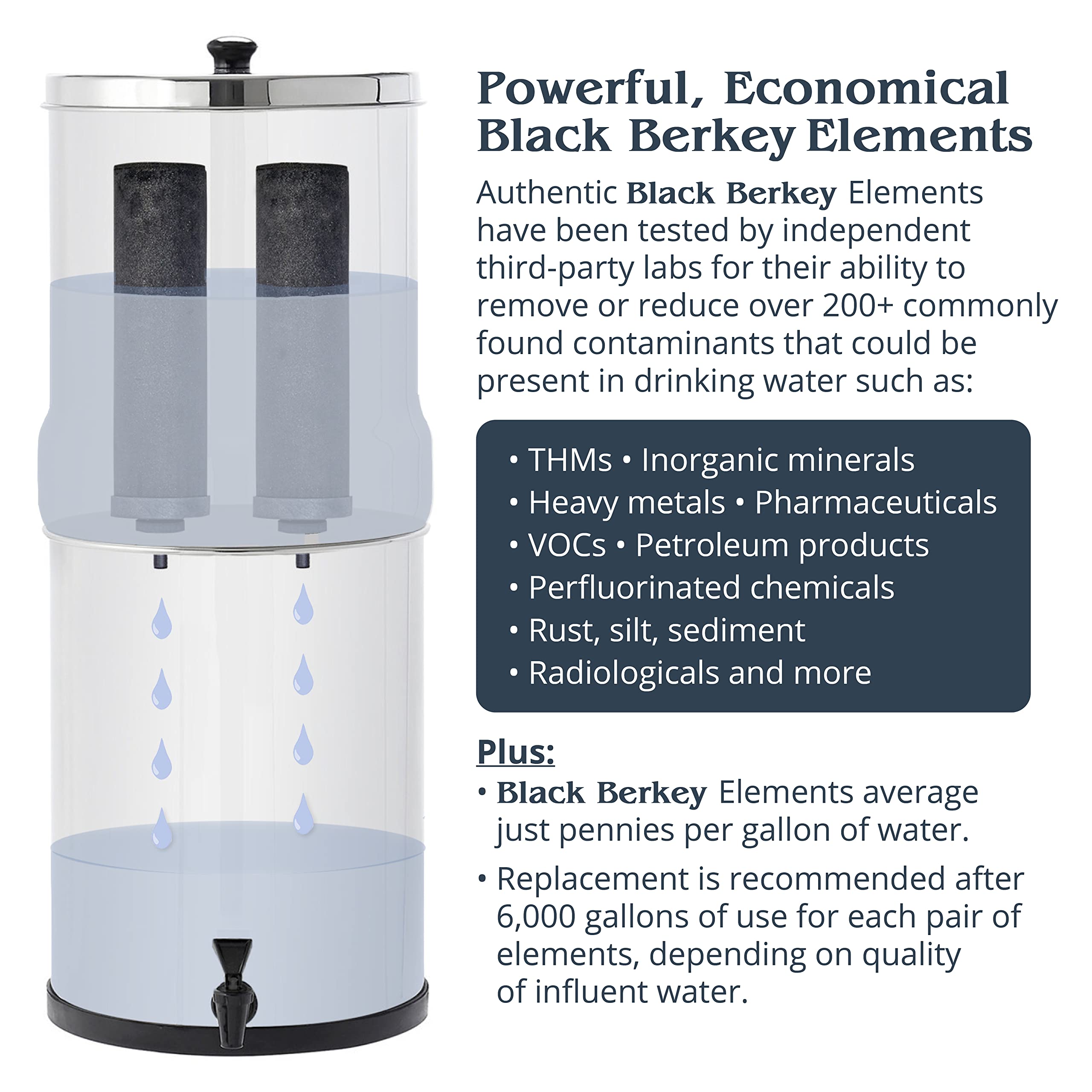 Berkey BB9-2 element installation demonstrates simple replacement in Berkey systems.