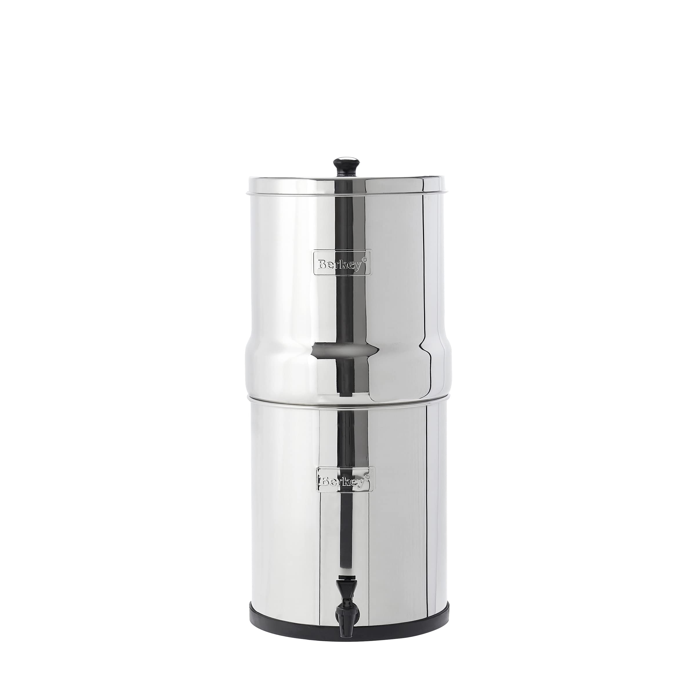 Berkey Big Berkey system on countertop delivering great-tasting water.