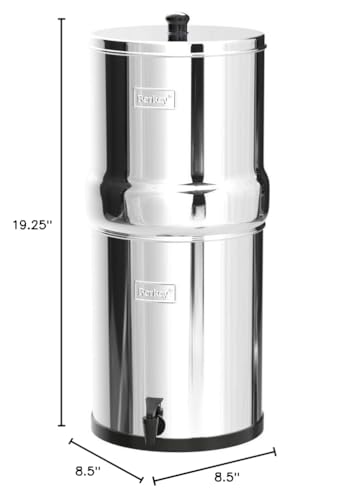 Countertop Berkey setup ready for daily use and easy access to water.