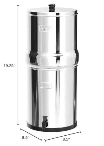 Countertop Berkey setup ready for daily use and easy access to water.