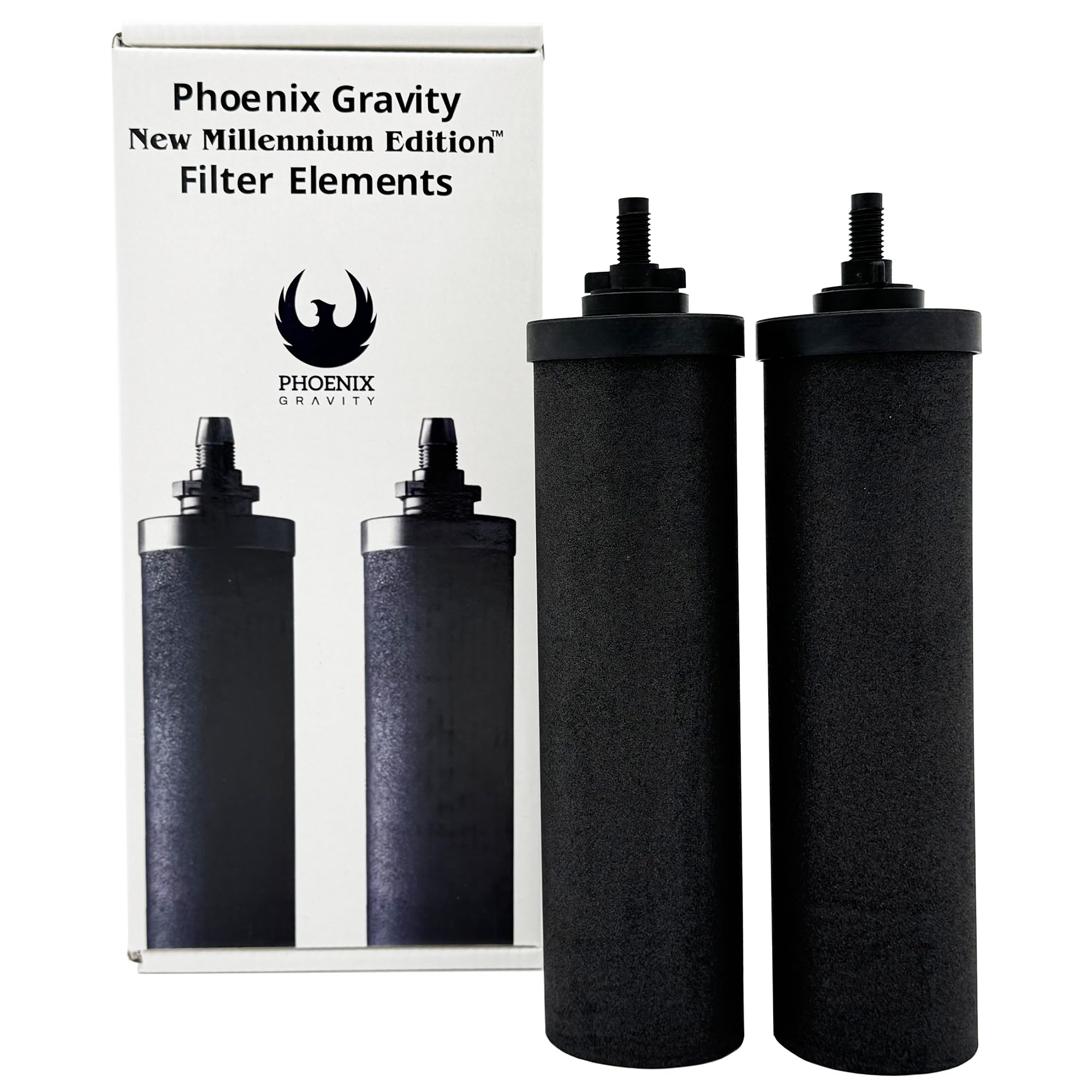 Berkey Phoenix Gravity NMCE 2-pack front view for easy replacement in Berkey systems.