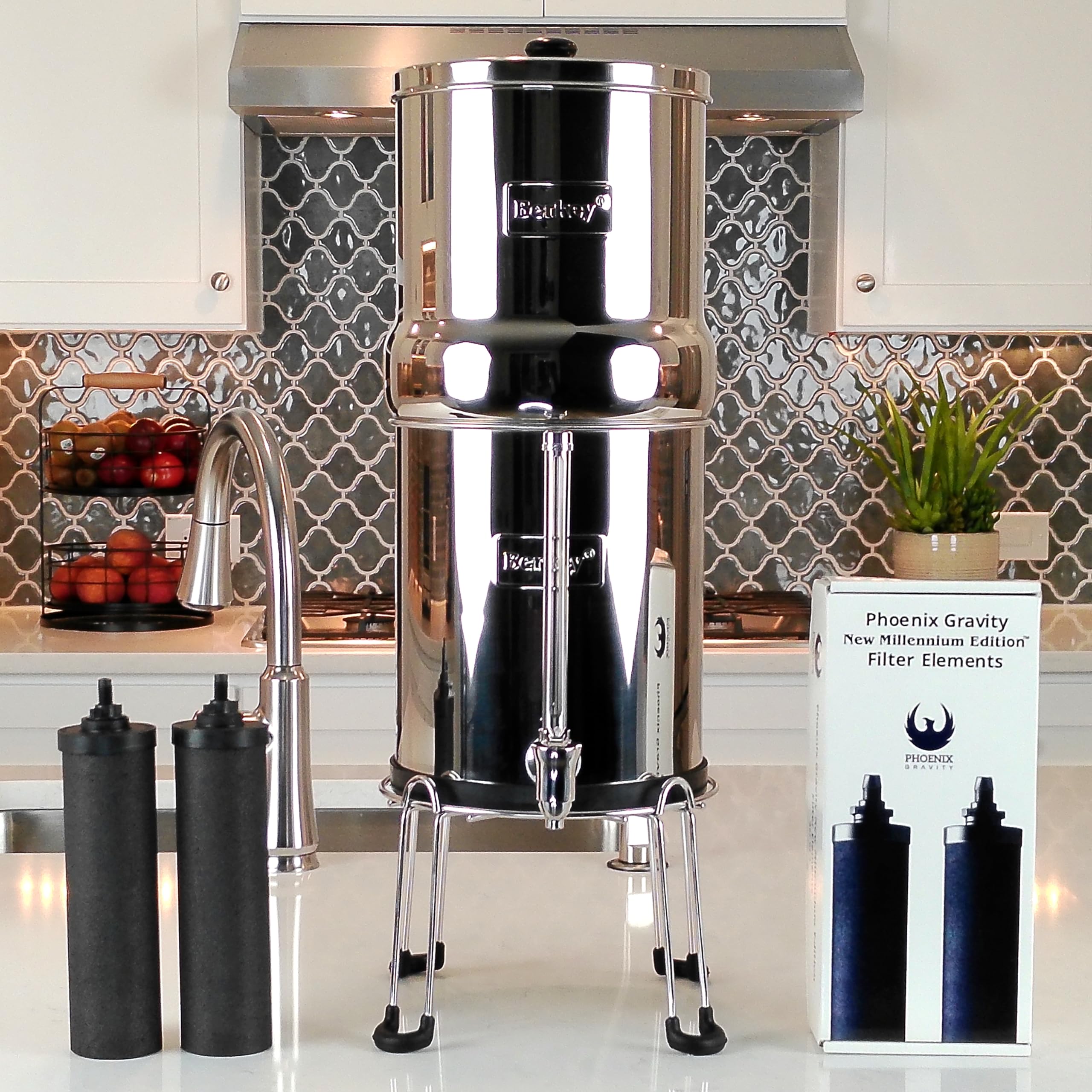 Berkey Phoenix NMCE elements aligned for universal fit across Berkey models.