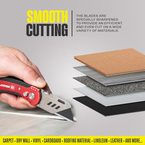 Berkling blade slices through boxes, leather, PVC with precision