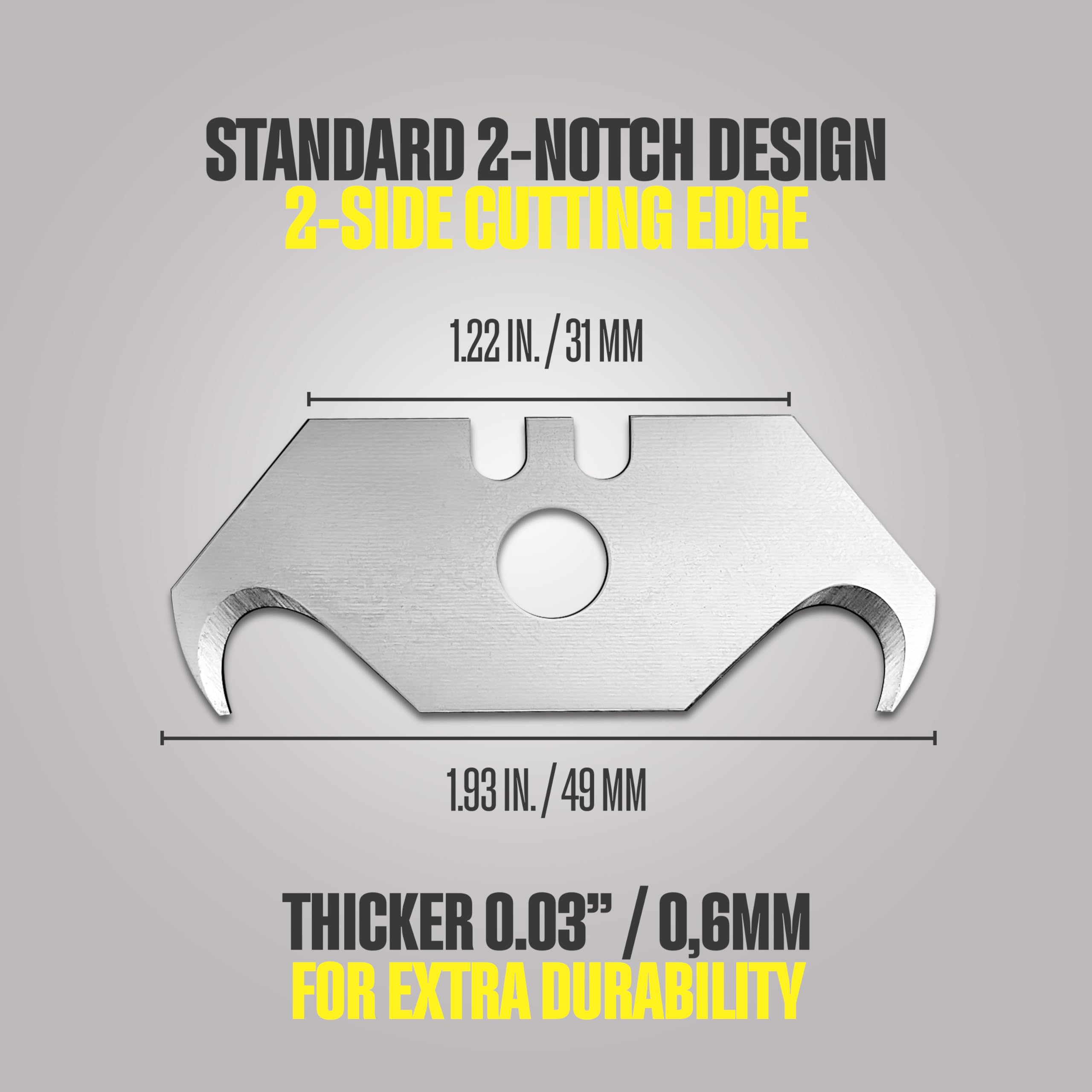 Berkling hook blade dual-side design enables versatile tasks.