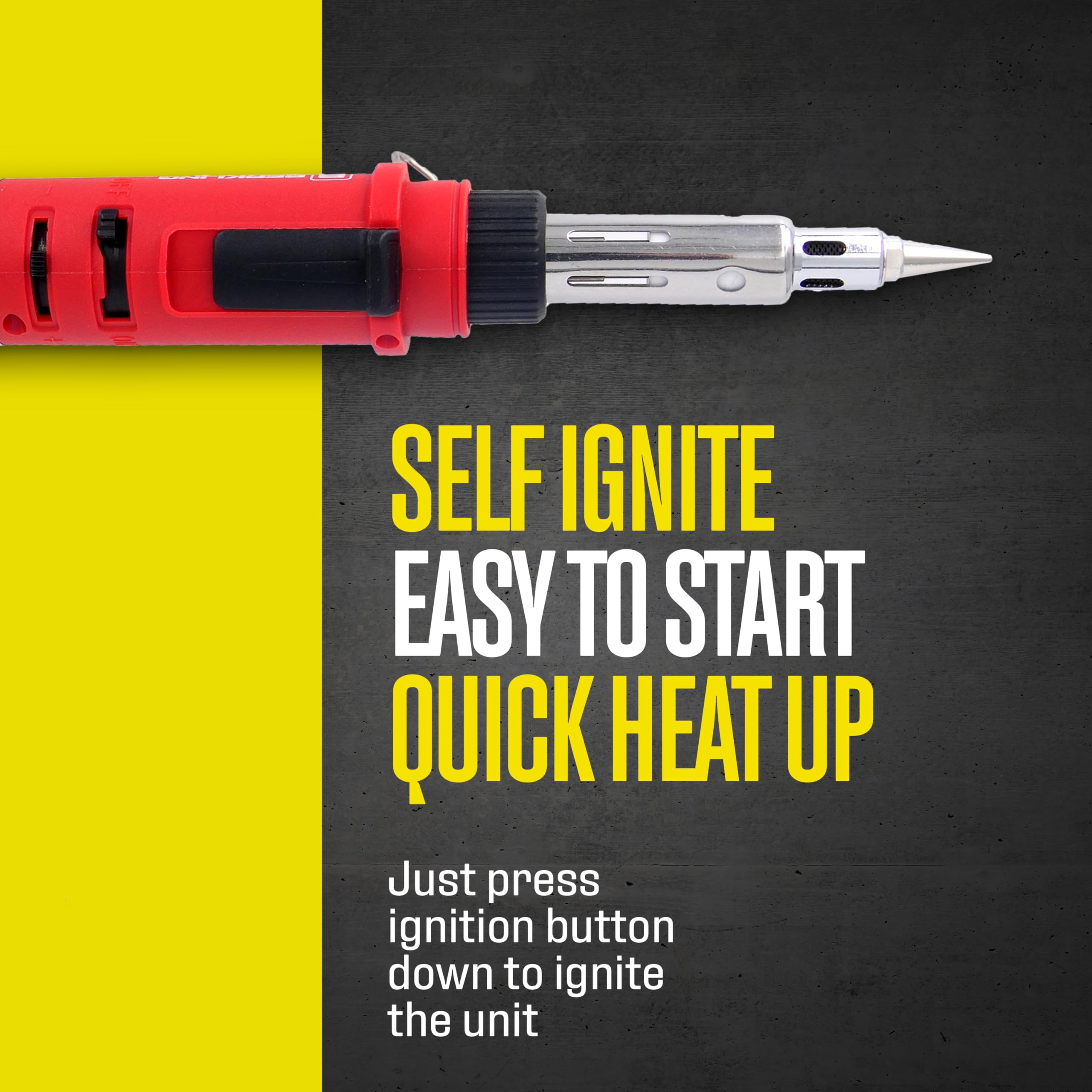 BSG-568 self-igniting burner starts quickly in any workspace