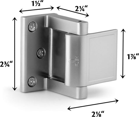Installed on swing-in door shows enhanced external protection.