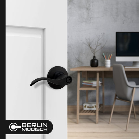 Reversible design fits right or left handed doors