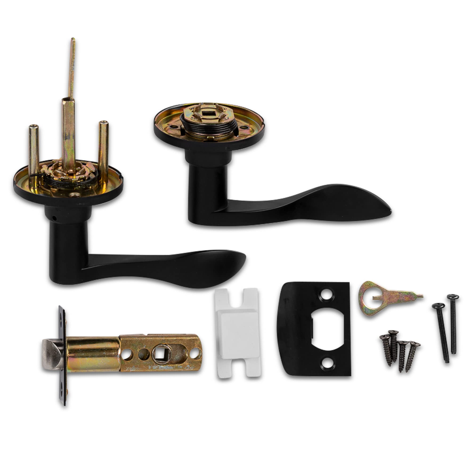 Square corner striker works with standard backset