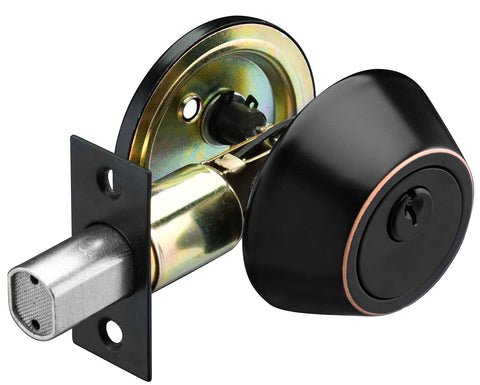 Square corner striker and installation view for Berlin Modisch door handle set