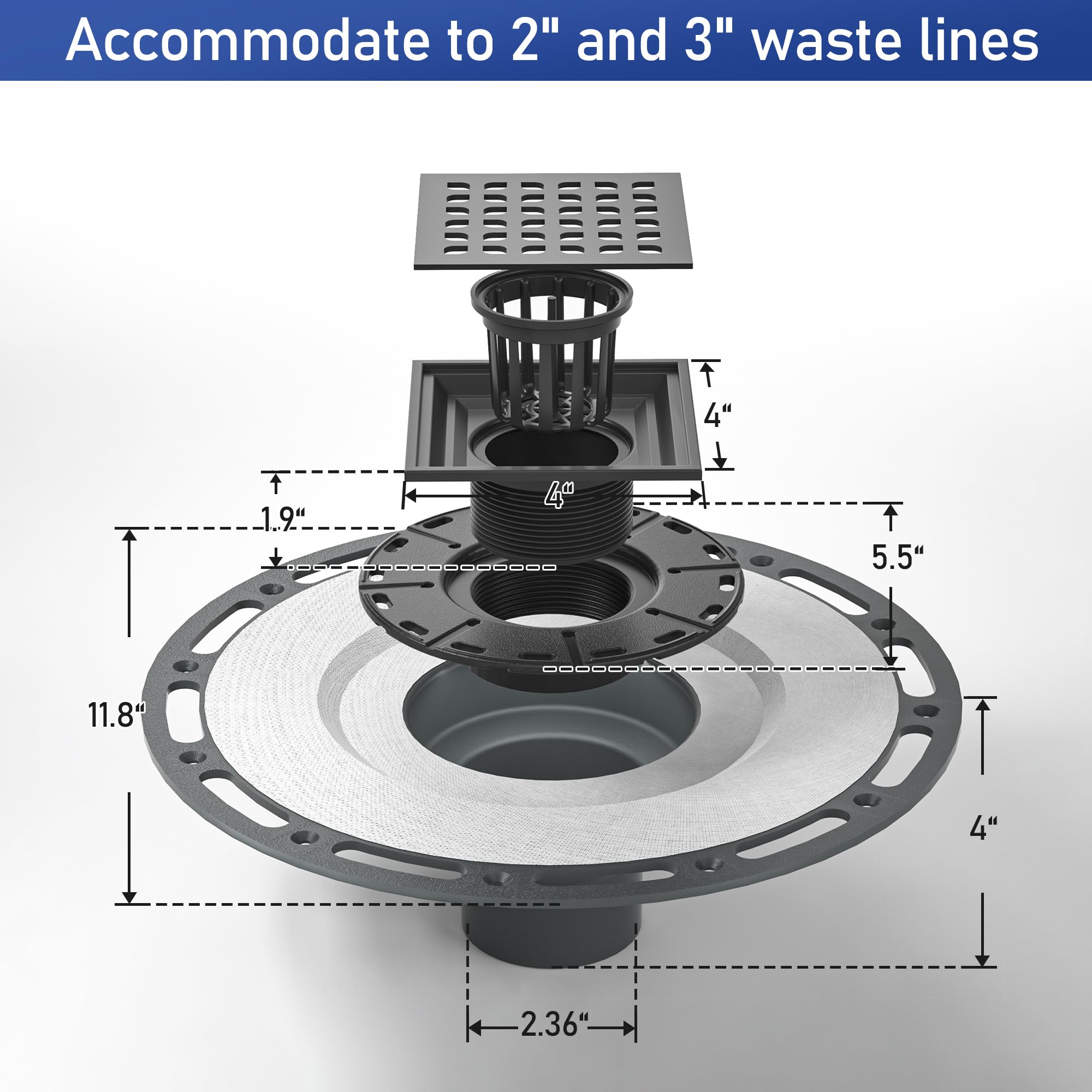 Bernkot CUPC-certified stainless steel drain for lasting durability.