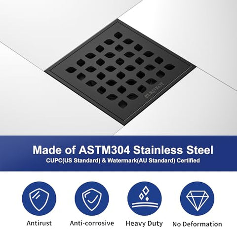 Bernkot removable drain grate ready for easy cleaning.