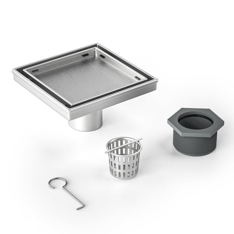 Bernkot square drain CUPC certified for trusted safety standards.