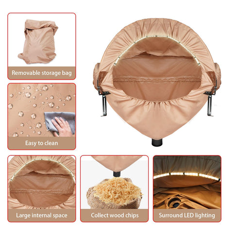 BERPET collapsible hood stores in its bag for easy transport
