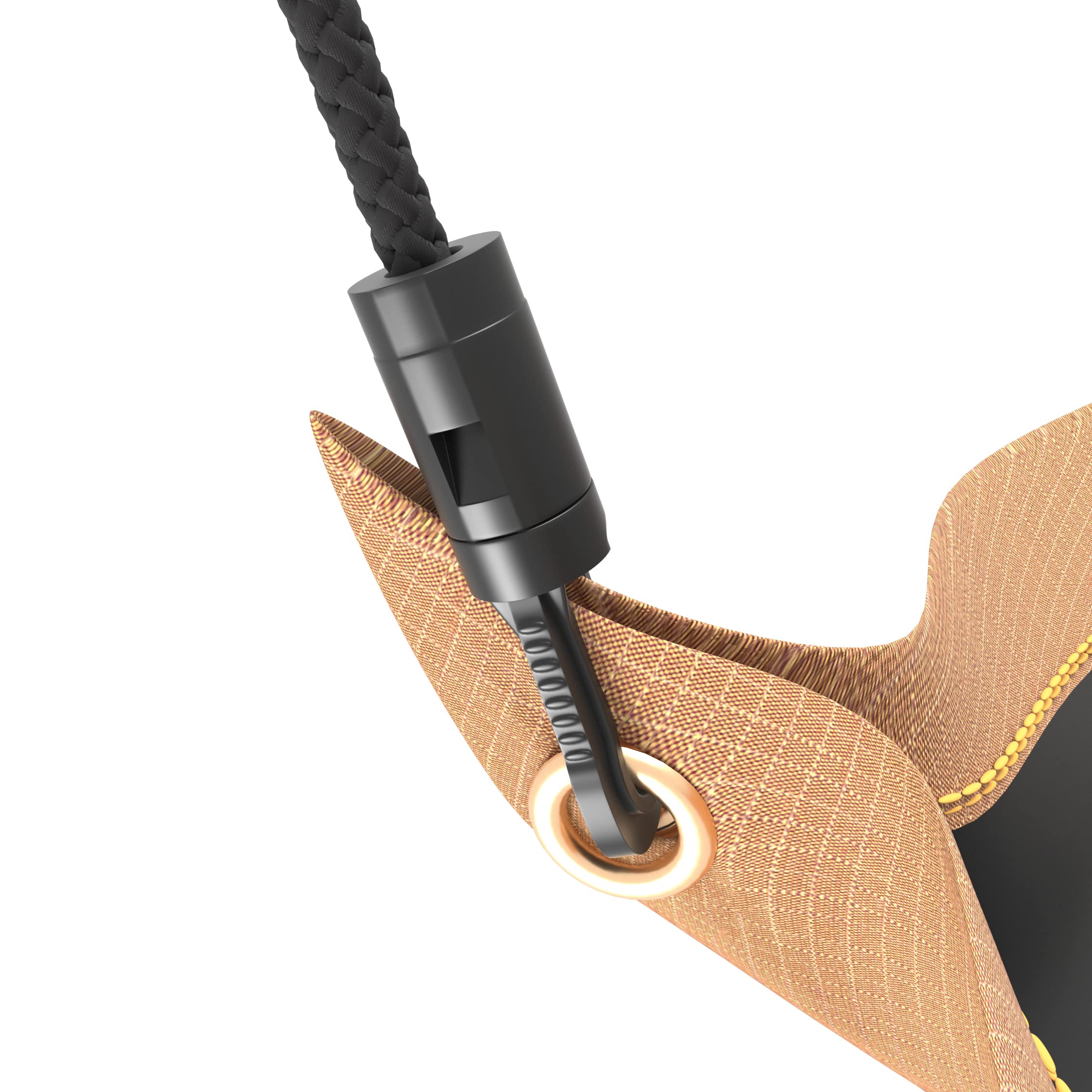 BERPET heavy-duty grommets and suspension straps enable secure mounting