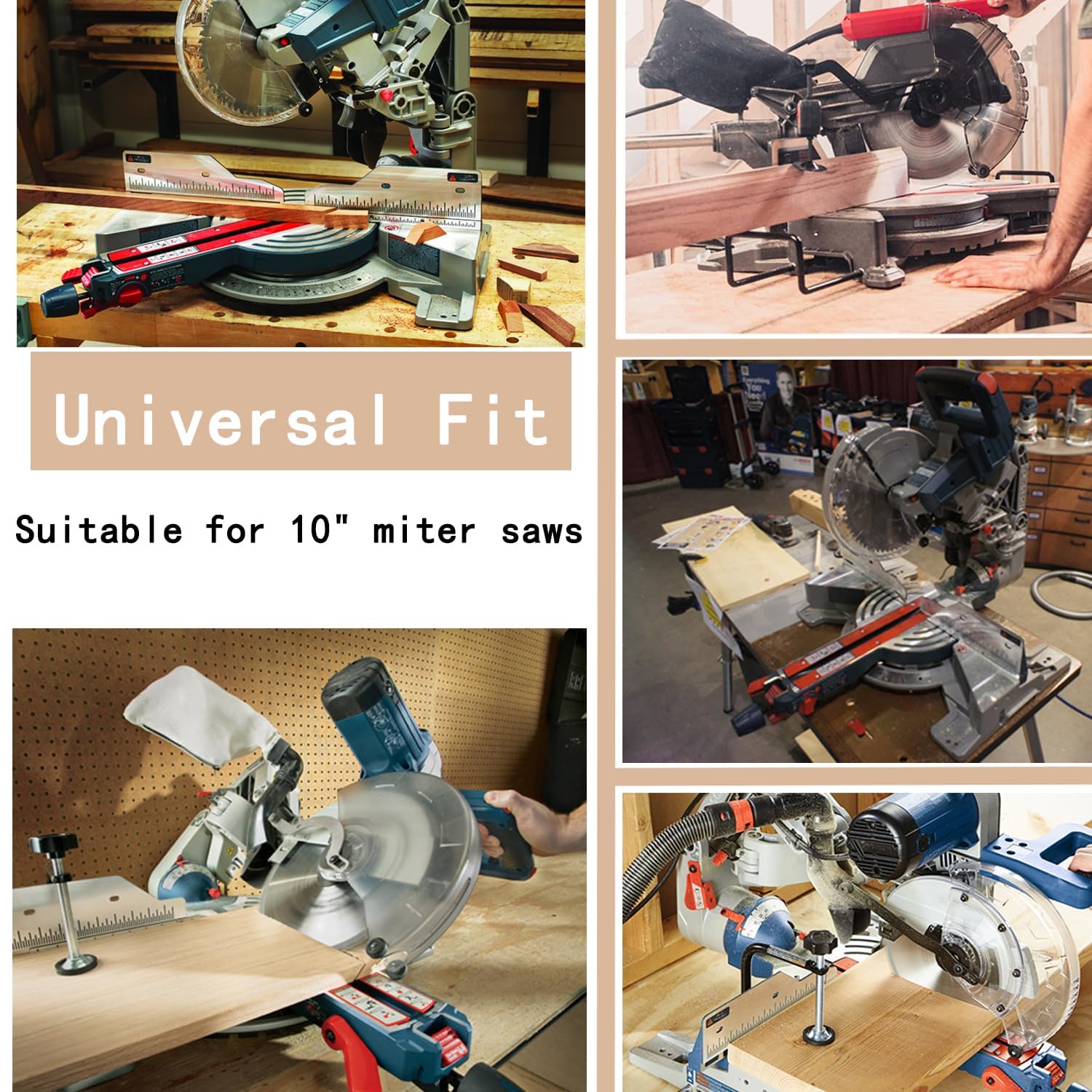 BERPET miter hood in use keeps workspace cleaner and safer