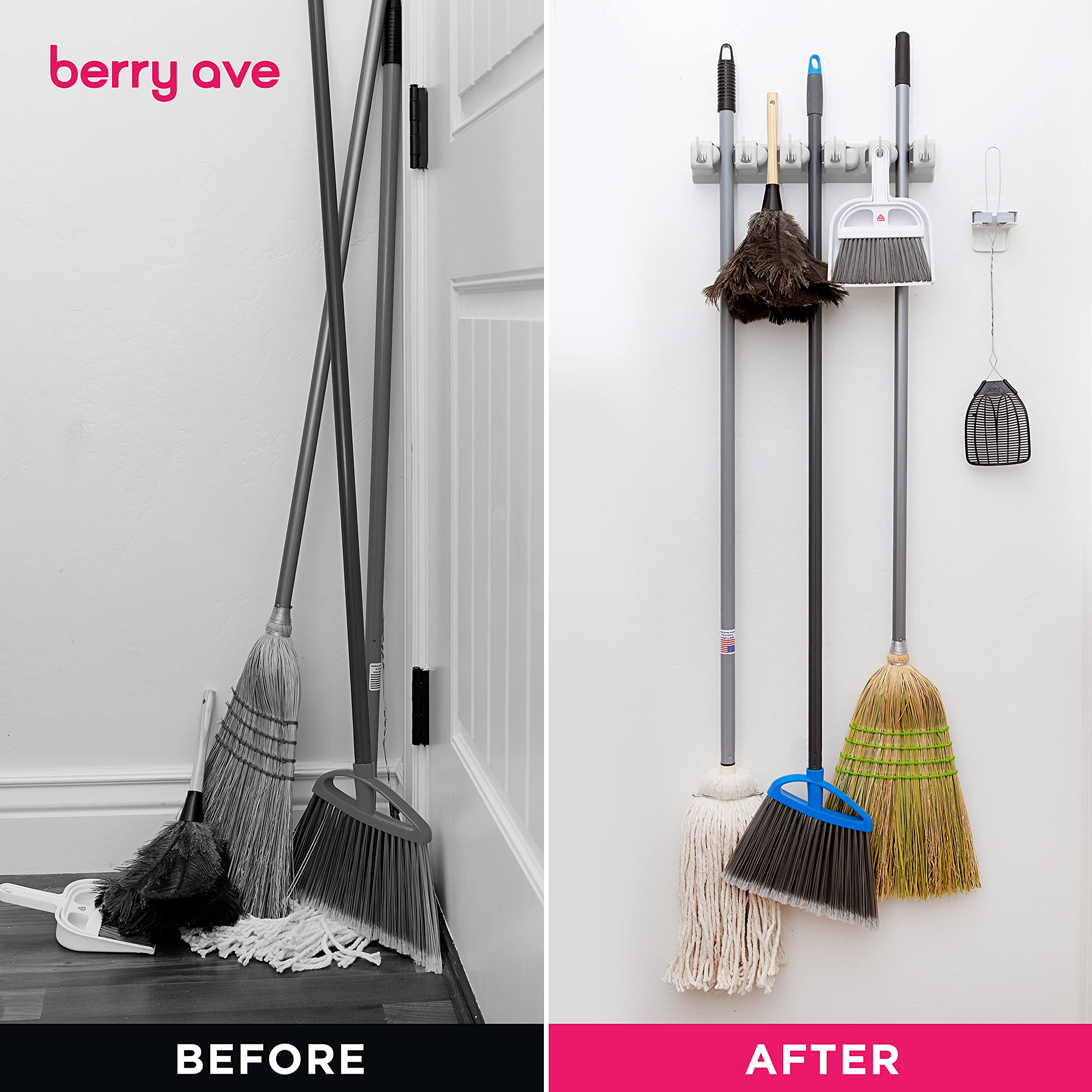 Berry Ave easy-install comes with screws and anchors for quick setup.