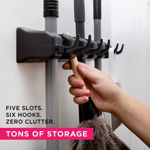 Berry Ave wall-mount in use, showing easy reach for everyday cleaning tools.