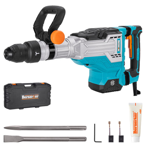 Berserker 1700W demolition hammer front view for heavy concrete breaking
