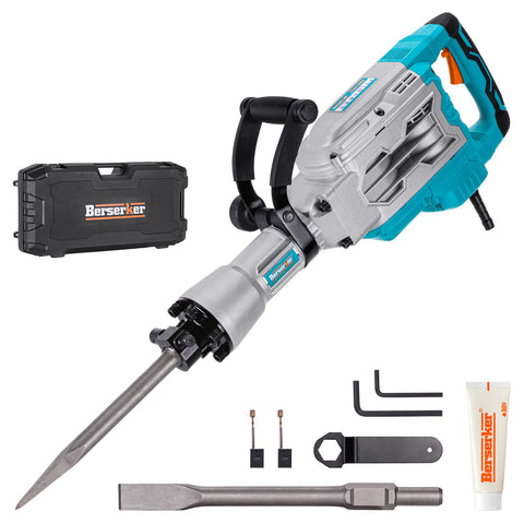 Berserker demolition jack hammer 1700W powering fast concrete demolition on site.