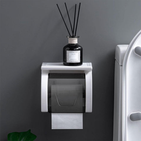Beruyu self-adhesive wall mount on bathroom surface, no drilling required