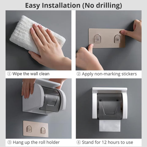 Beruyu wall-mount on tiles or glass, no drilling