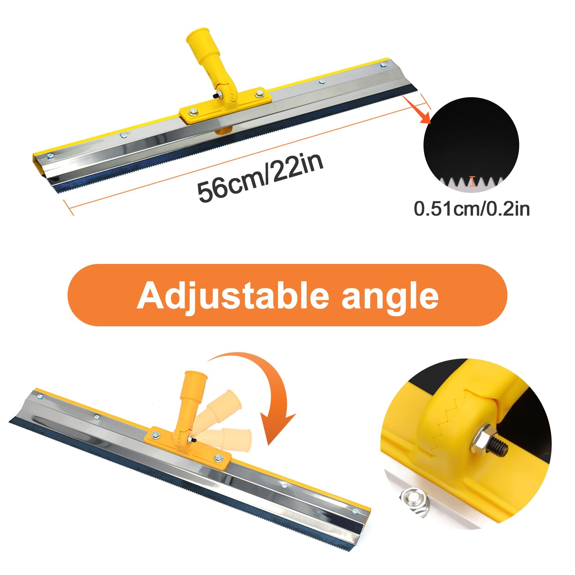 BERXOL epoxy floor scraper attachment simplifies leveling.
