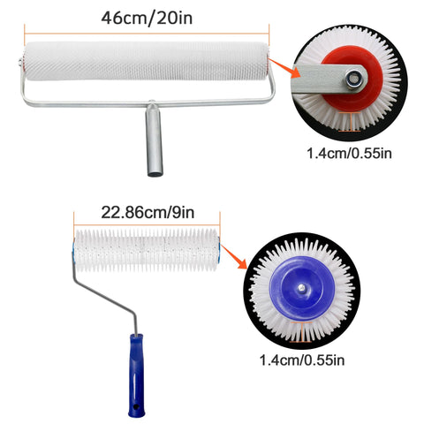 BERXOL spiked shoes for epoxy floors aid leveling.