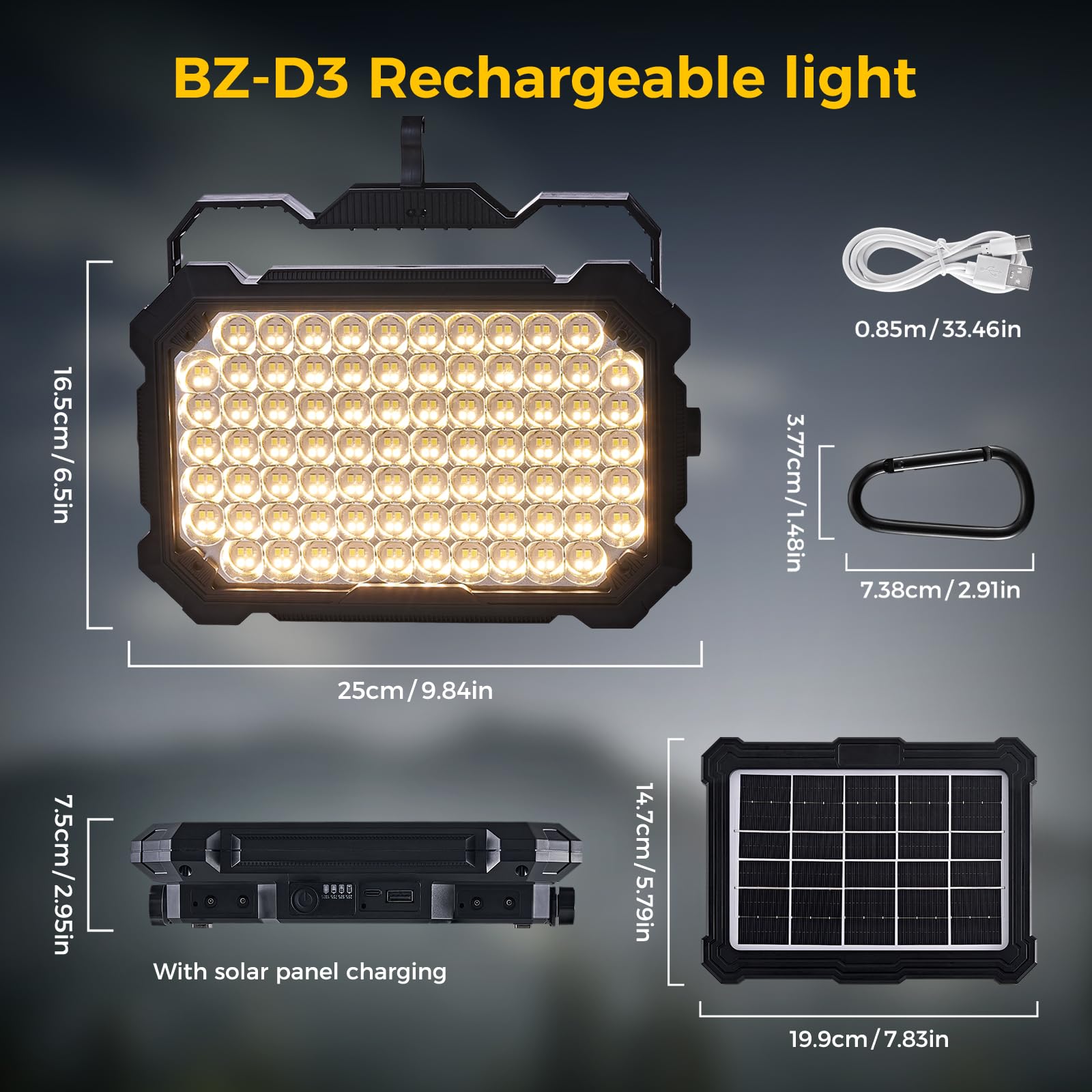 Berzfasa portable camping light with compact design for travel.