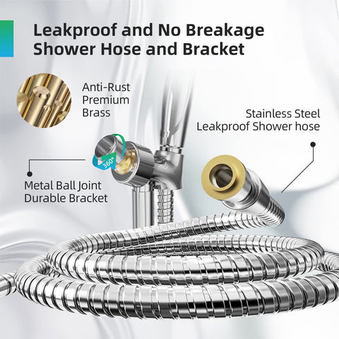 BESAQUO shower head quick tool-free installation.