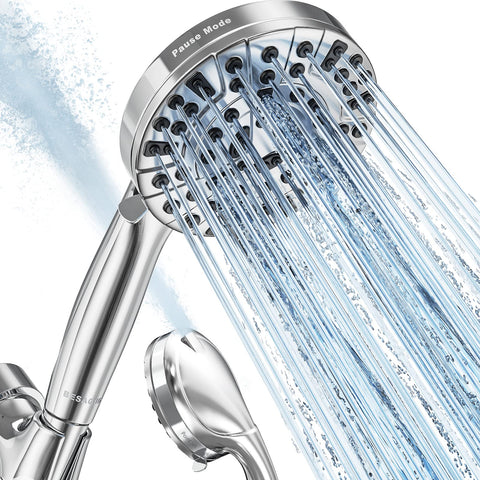 BESAQUO shower head front view highlights high-pressure performance.