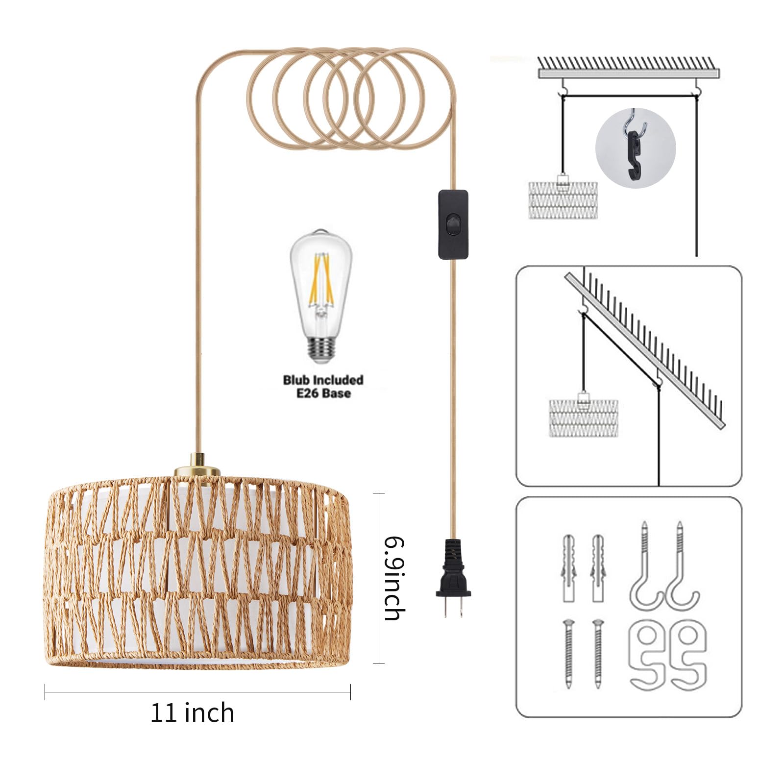 Beser·Win E26 bulb included for immediate use