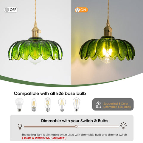 Beser·Win kitchen island pendant light provides color and a focal point