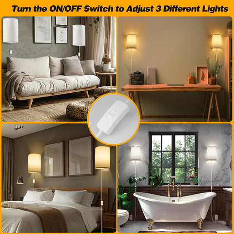 Beser·Win plug-in cord and switch provide quick, adjustable lighting on demand