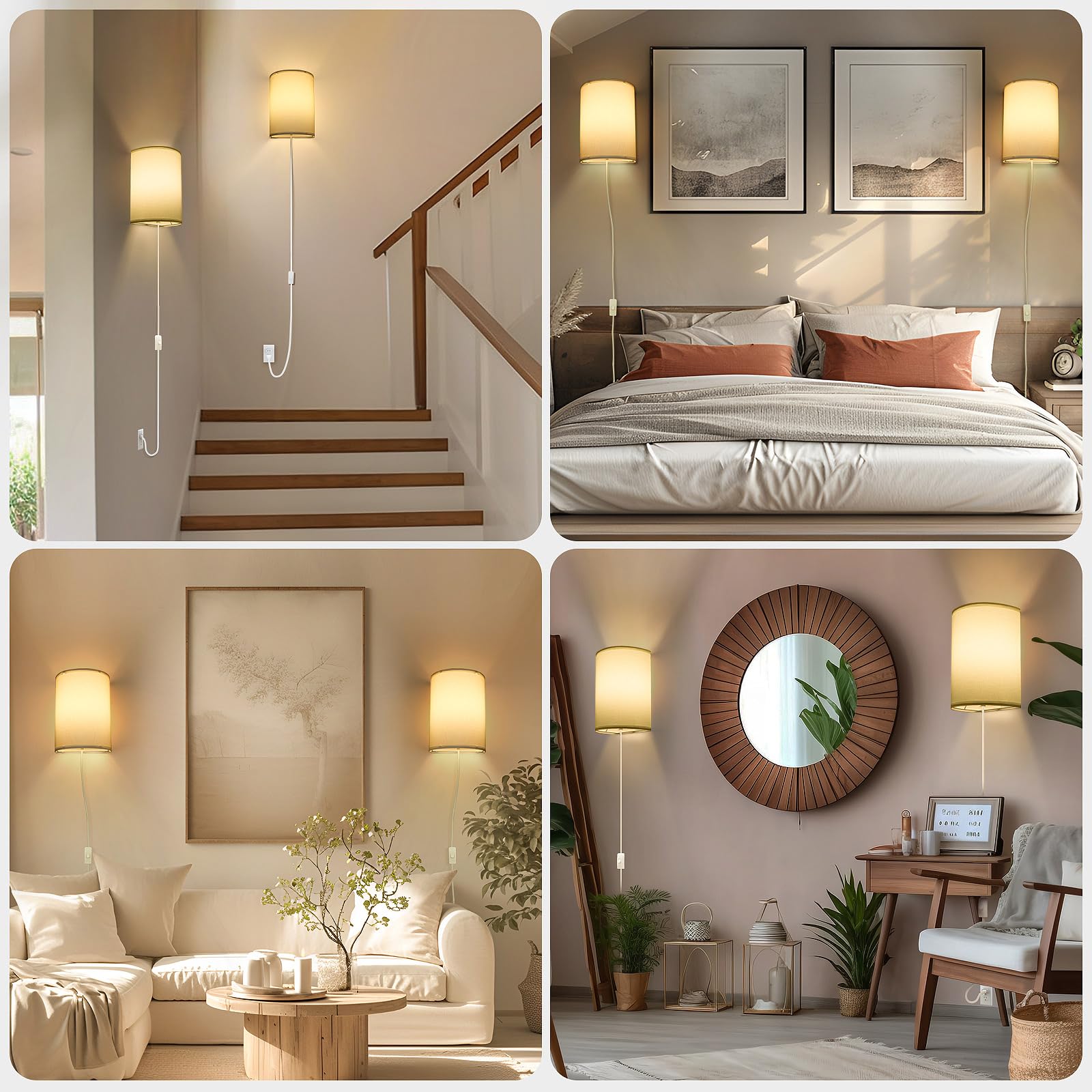 Beser·Win rustic-industrial two-pack wall sconces add character to any entry