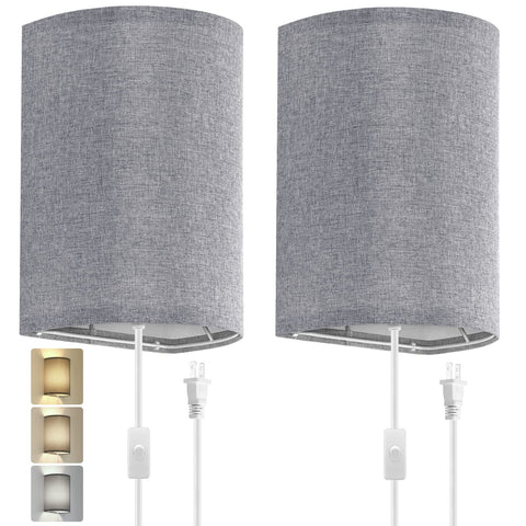 Beser‑Win wall sconce with fabric shade for soft ambient living room lighting.