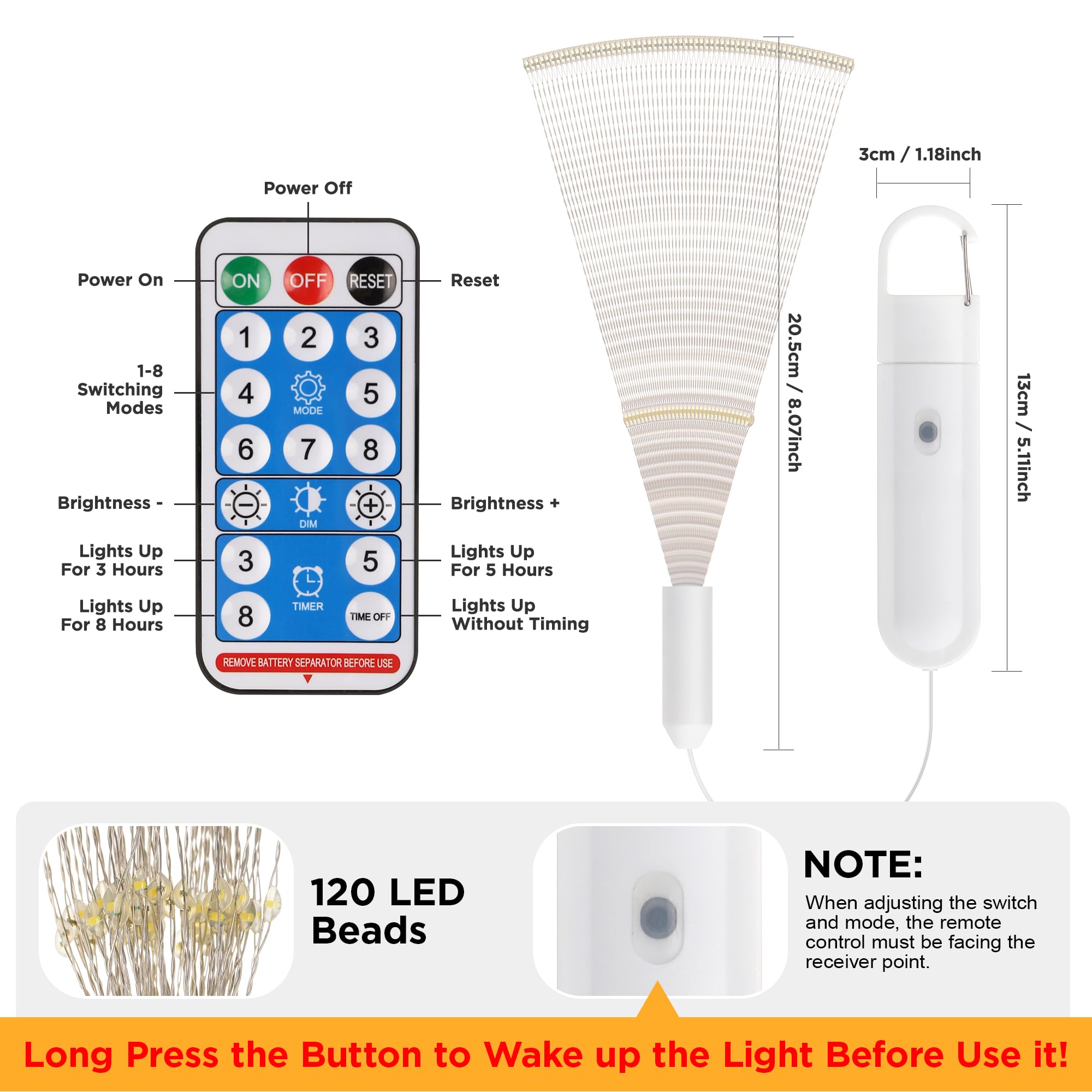 Besight remote-controlled eight-mode lights for easy mood lighting