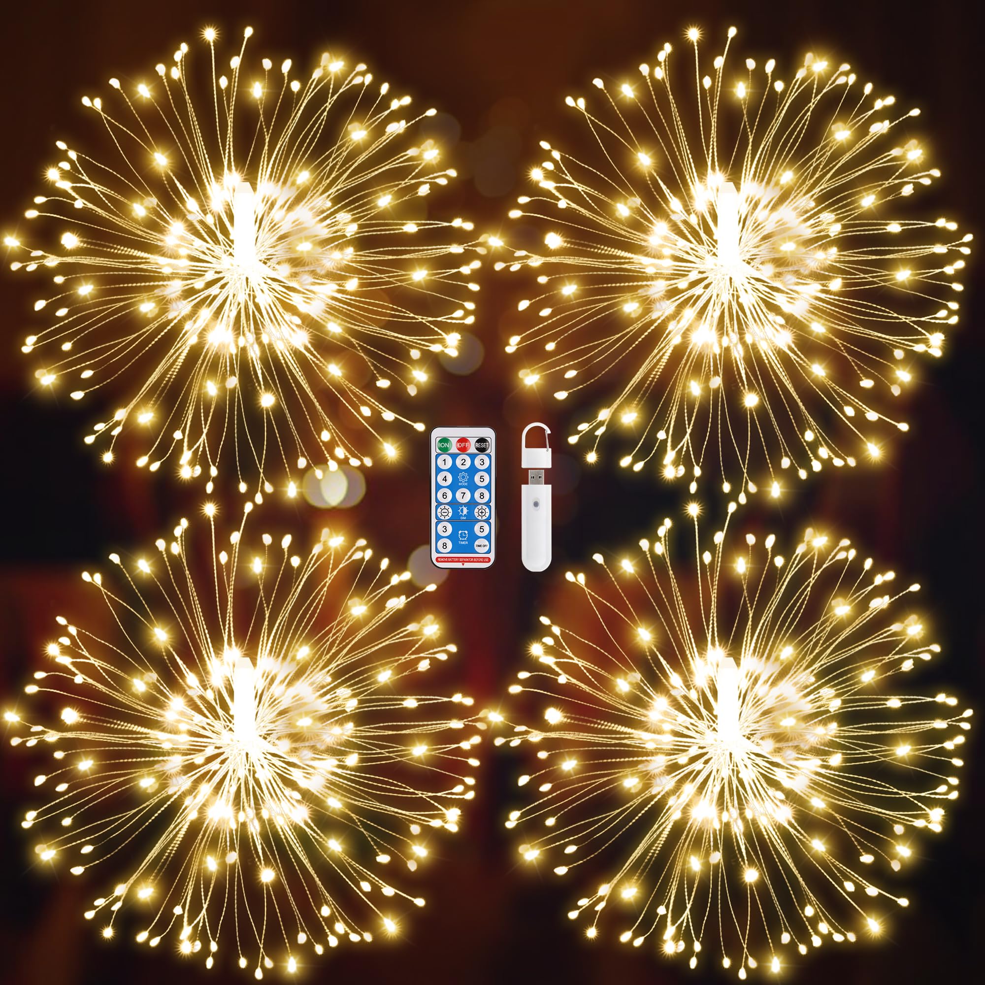 Besight firework lights hanging sphere for festive indoor decor.