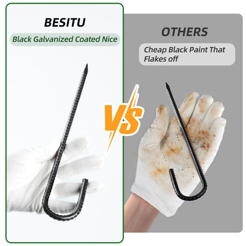 Besitu sharp-tip ground stake eases penetration into hard ground.