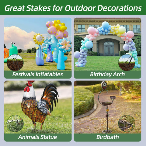 Besitu outdoor stake for soccer goals and garden decor.