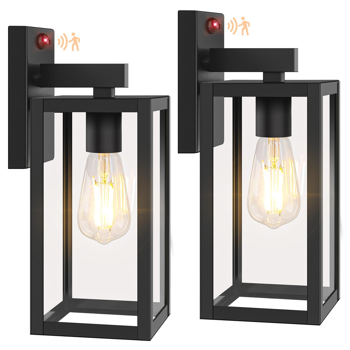 BesLowe 13-inch motion sensor outdoor light, front view, enhances curb appeal and security.