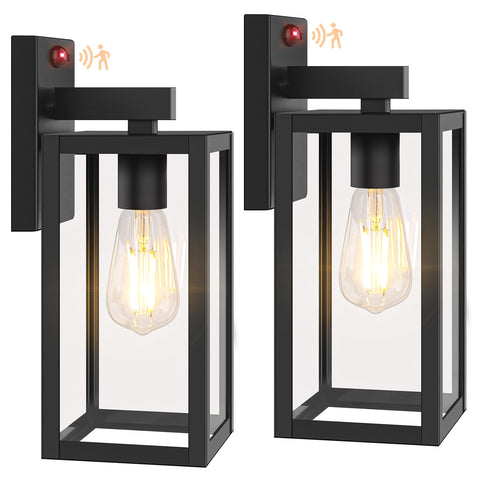 BesLowe 13-inch motion sensor outdoor light, front view, enhances curb appeal and security.