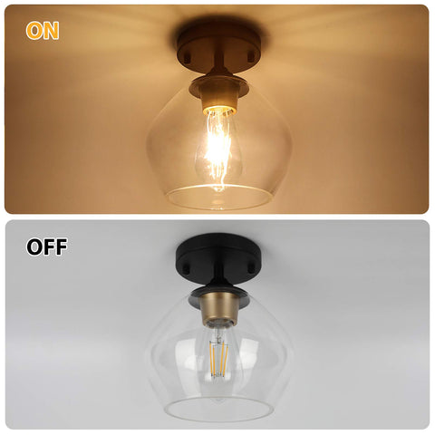 BesLowe glass shade fixture for bedrooms and dining rooms.