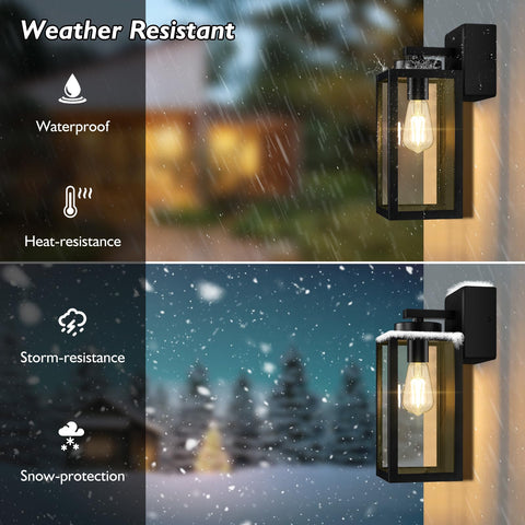 BesLowe wall lantern with E26 outlet base for easy bulb changes