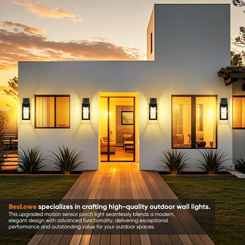 BesLowe dusk-to-dawn lighting provides welcoming exterior illumination