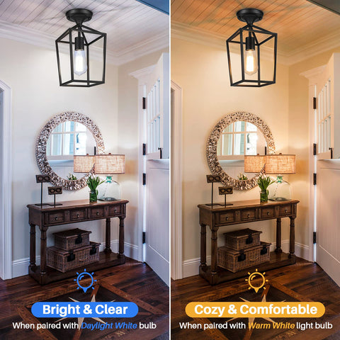 BesLowe farmhouse light over dining area adds open design and illumination
