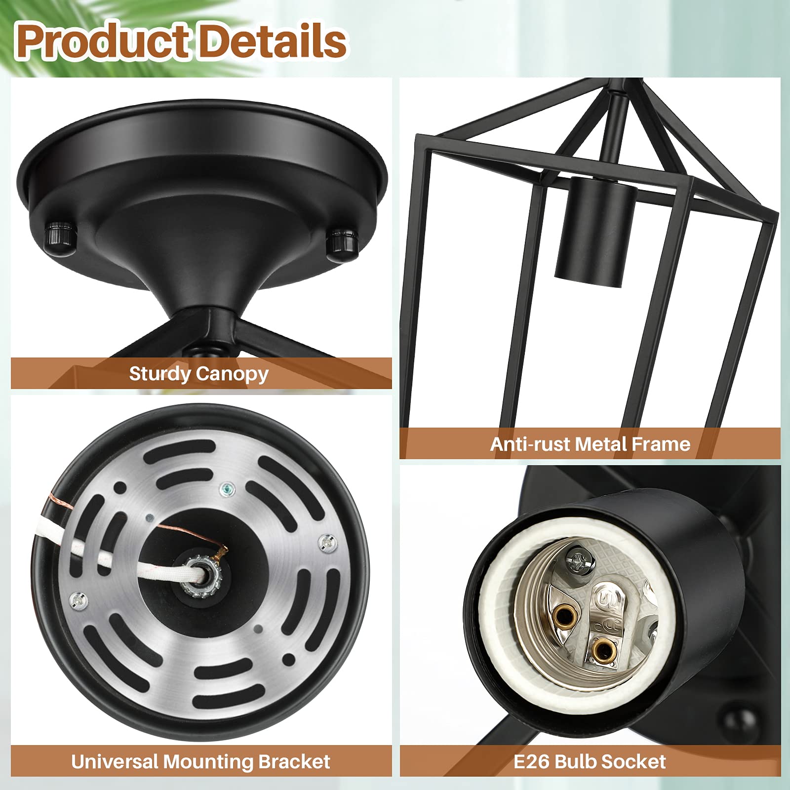 BesLowe ceiling light for laundry room with simple maintenance