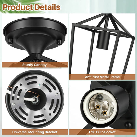 BesLowe ceiling light for laundry room with simple maintenance